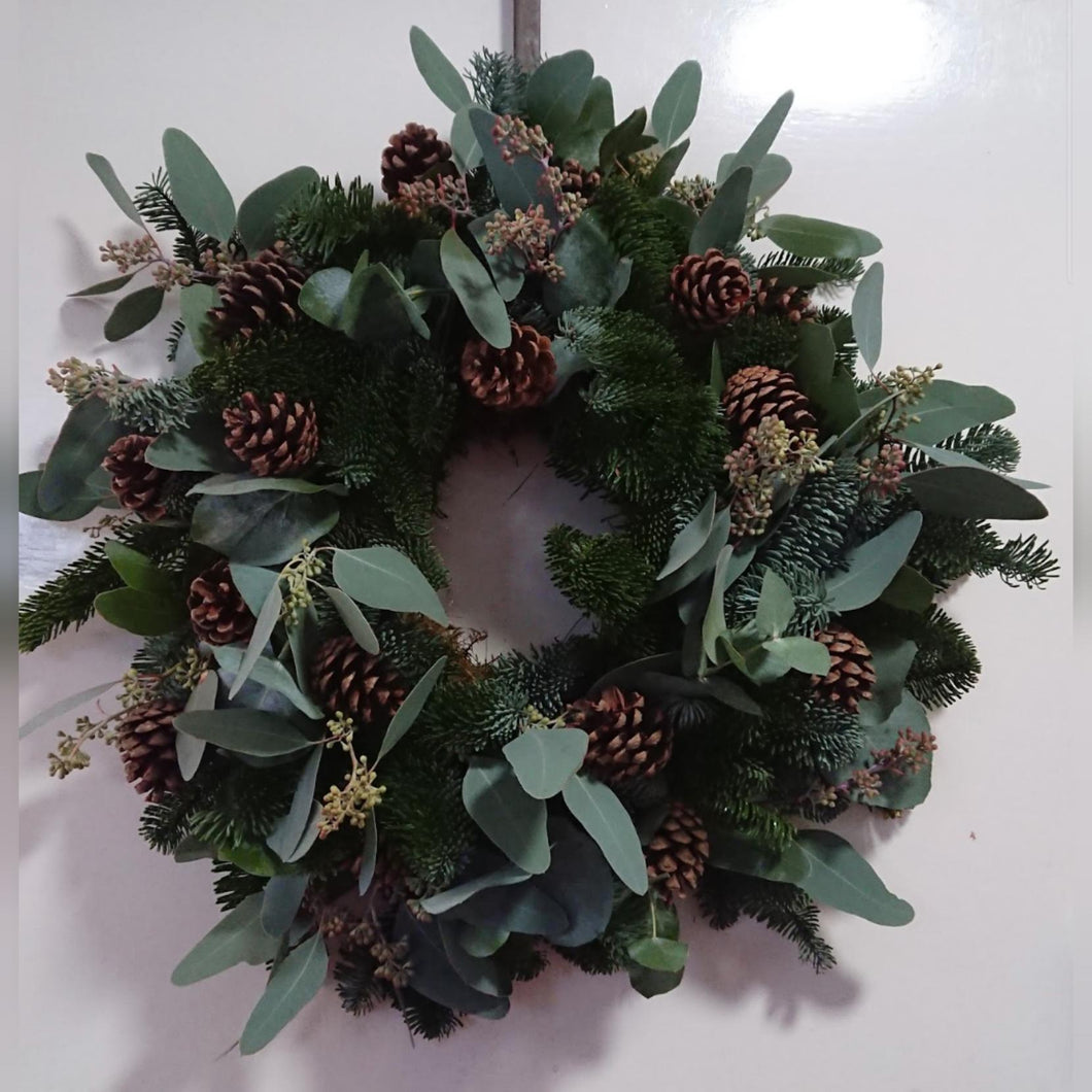 Eucalyptus and spruce wreath