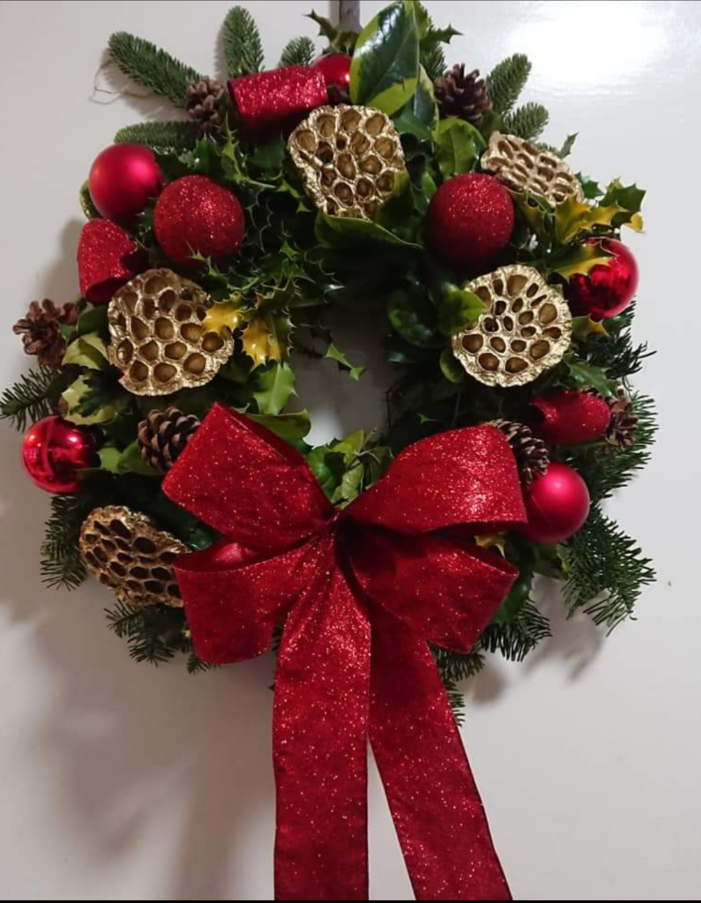 Large Red Glitter wreath