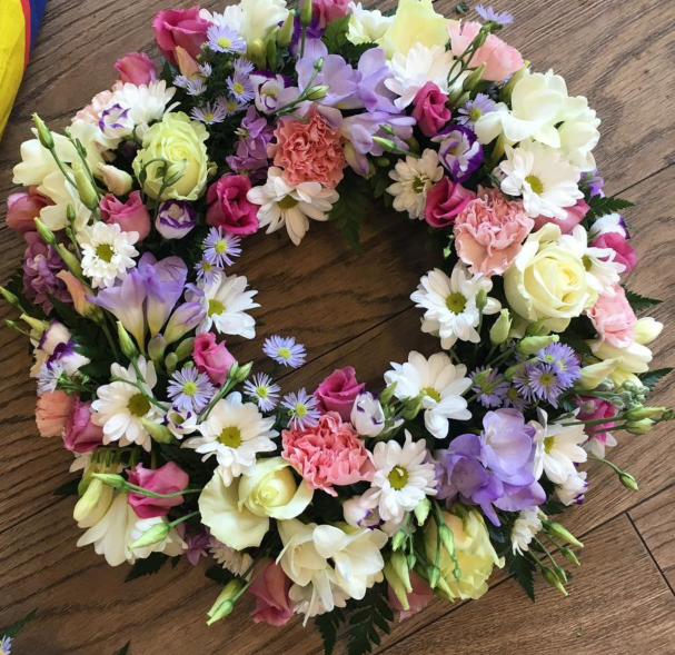 Pink, Lilac and Cream wreath