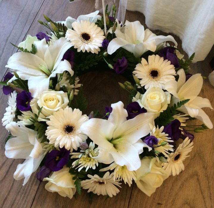 Lily and Gerbera wreath